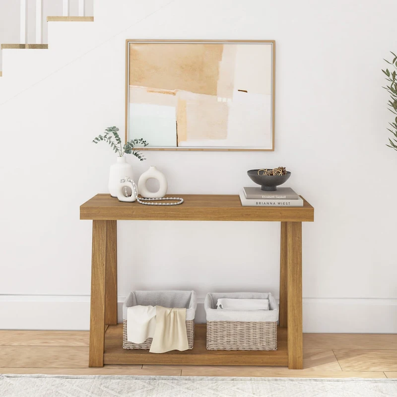 Plank and Beam Classic Console Table with Shelf - 46