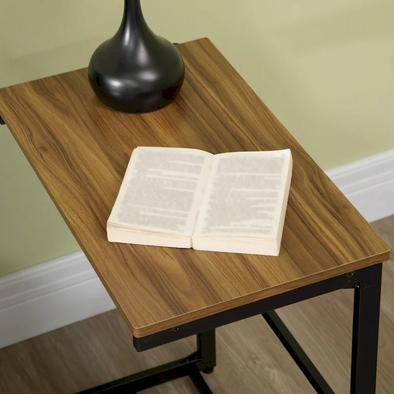 Industrial Coffee Table Set With Metal Frame & Adjustable Foot Pads