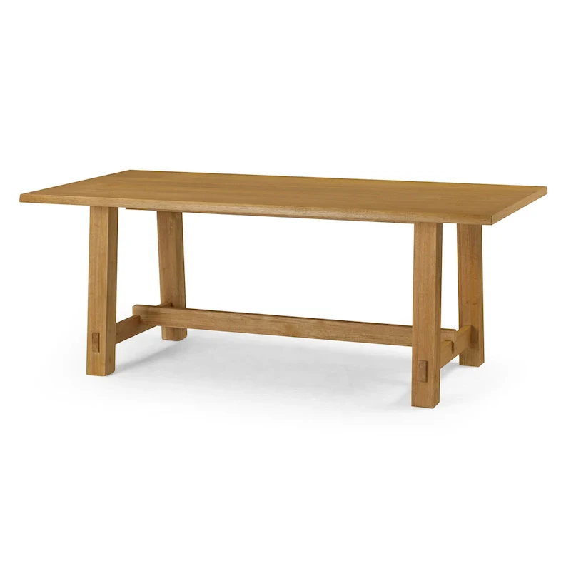 Rectangular Wooden Dining Table (Weathered Black Finish)