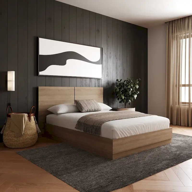Milano Platform Bed with Headboard