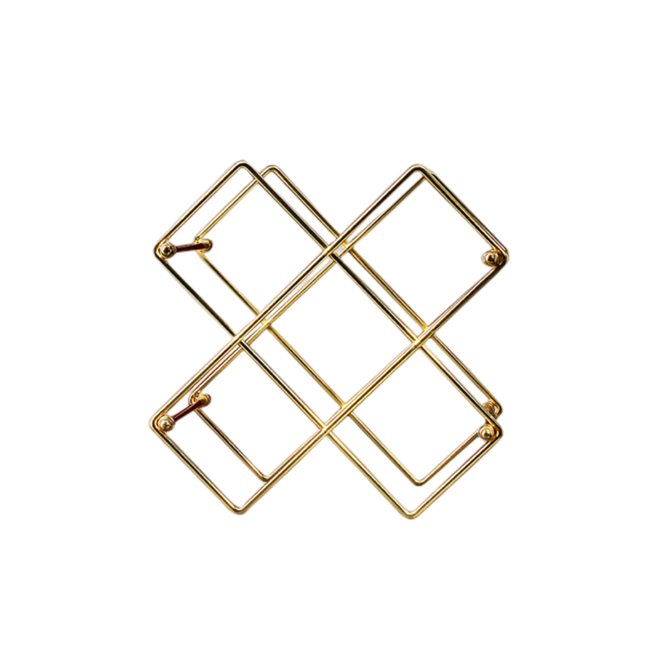 Modern Wine Rack Golden Honeycomb Countertop Bottle Holder