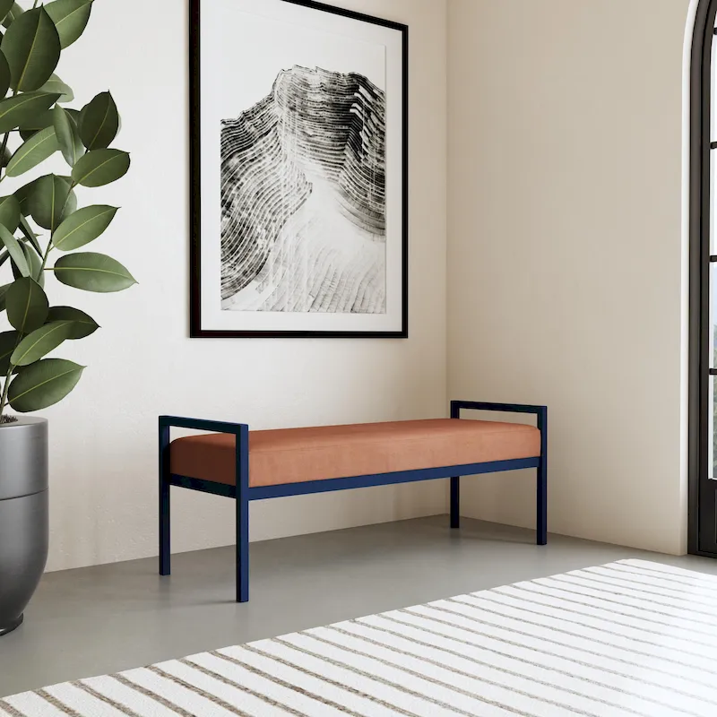 HomePop Modern Metal Bench