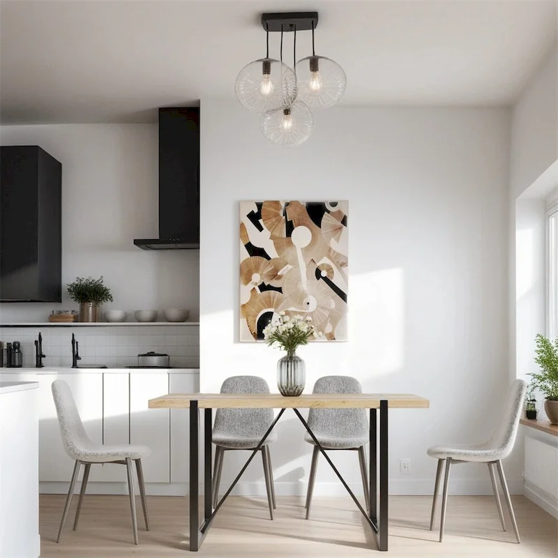 Modern Dining Room Chairs with Metal Legs(Set of 4) - N/A