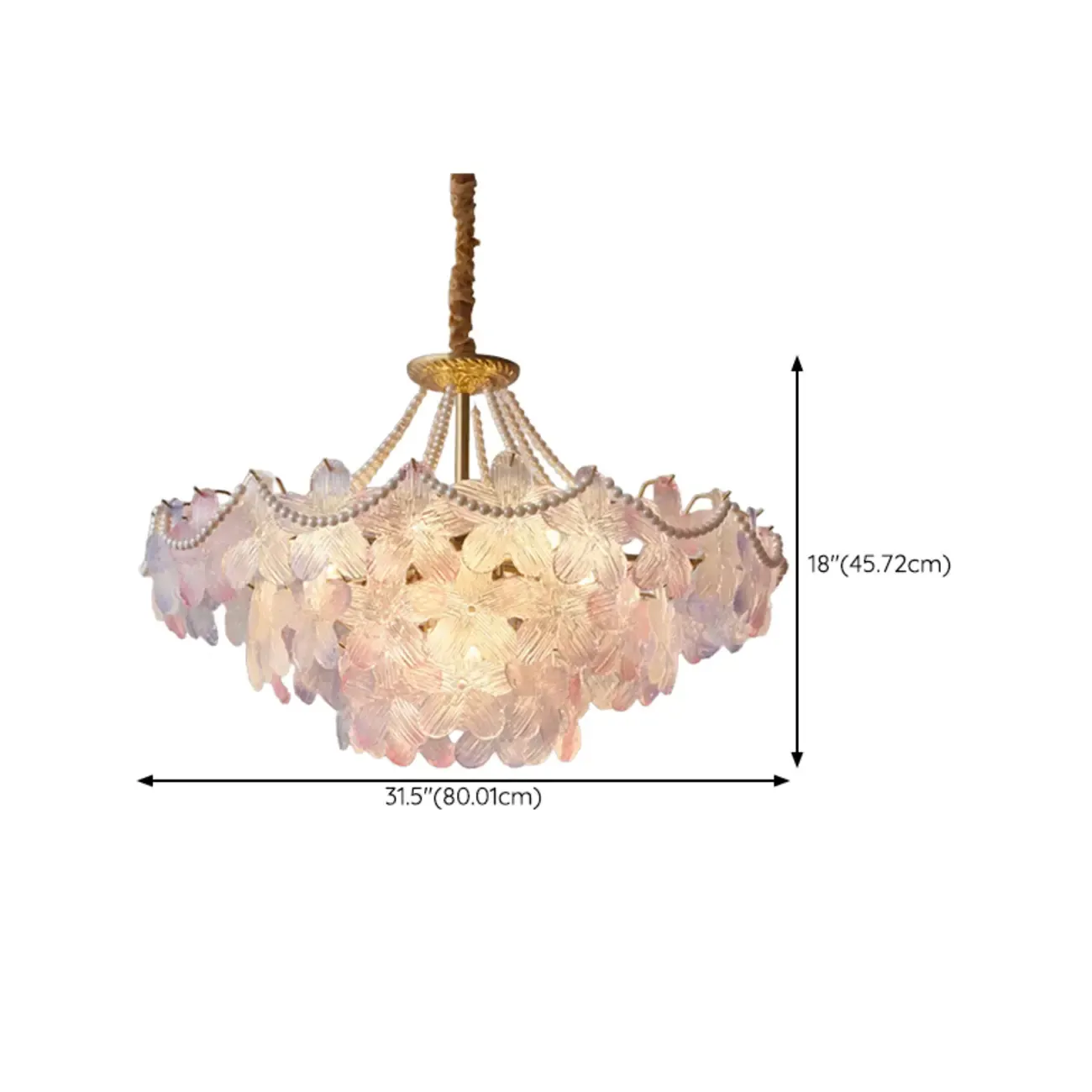 Modern Tier Round Flower Crystal Chandelier