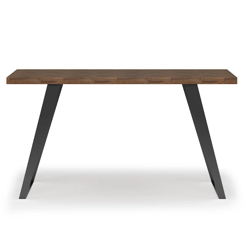 WYNDENHALL Mitchell SOLID ACACIA WOOD Modern Industrial 54 inch Wide Flat Top Desk