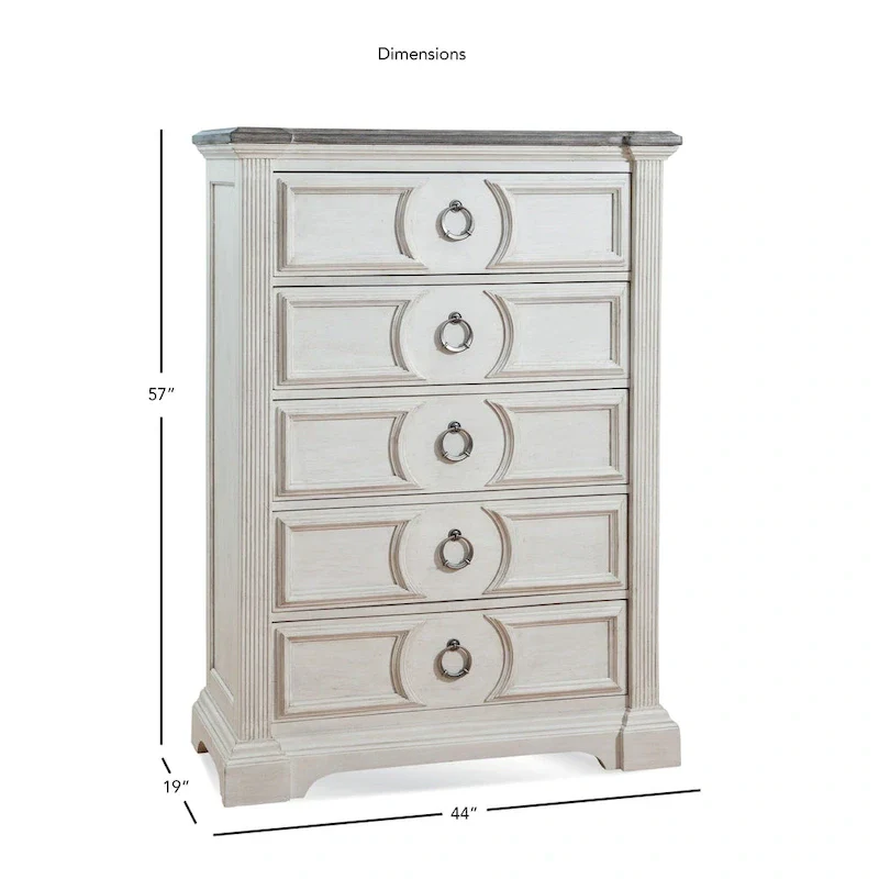 Bristow Antique White 6-piece King Bedroom Set