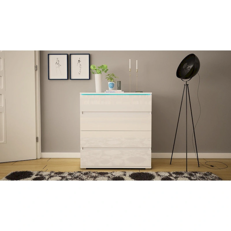 Strick & Bolton Cyrena Glossy Modern Dresser