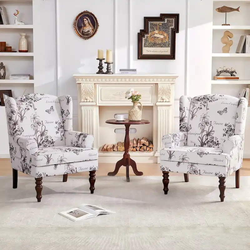 Accent Arm Chair with Turned Legs and Round Arms
