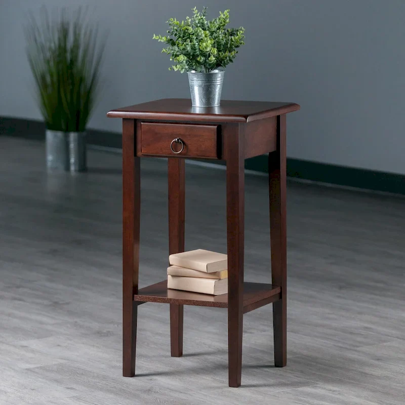 Regalia Accent, Side Table, Walnut - 17 W x 14 D x 29.50 H