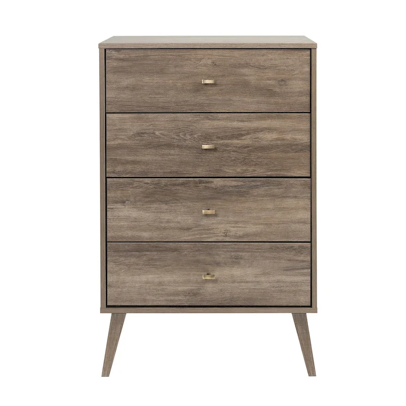 Prepac Milo Mid Century Modern 4-Drawer Chest