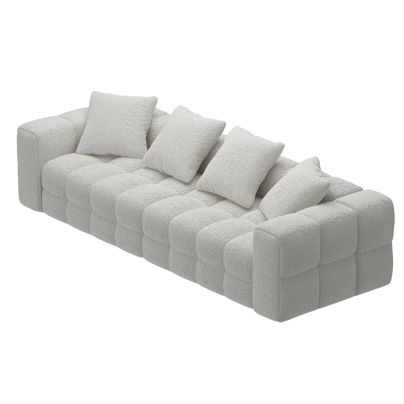 Teddy Velvet Loveseat Sofa with Armrest, 100.8