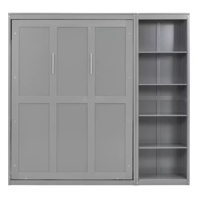 Whisen Murphy Bed Wall Bed with Shelves