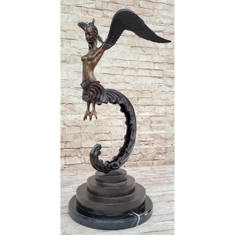 Kinnara Kinaree Kinari Woman Statue Sculpture Figure Hinduism Buddhism 24 Inches X 13 Inches