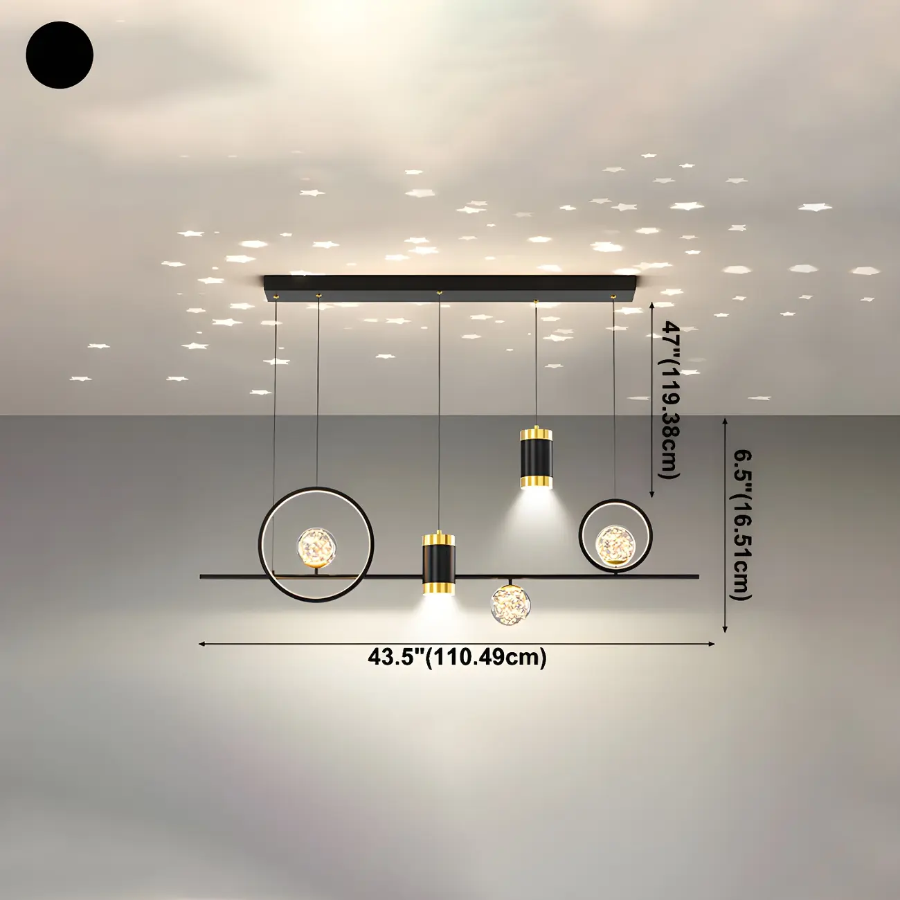 Trendy Modern Metal Cylinder Multi-Light Pendant