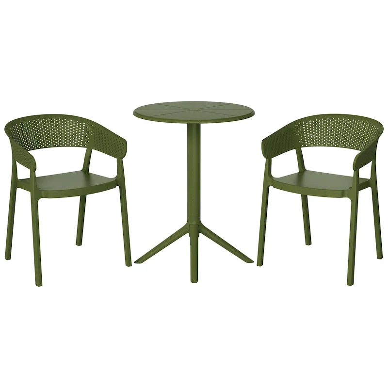 Frond and Form 2-Person Outdoor Round Dining Set