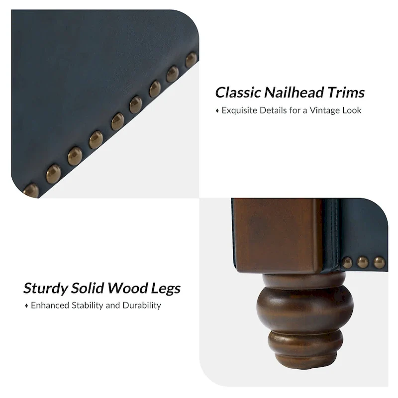 Hedda Transitional 59Wide Leather Sofa with Solid Wood Legs by