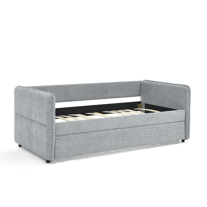 Twin Boucle Daybed with Trundle