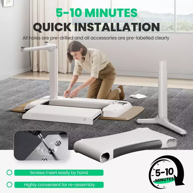 LumiDesk All in 1 Electric Height Adjustable Desk  Smart, Modular & Ergonomic