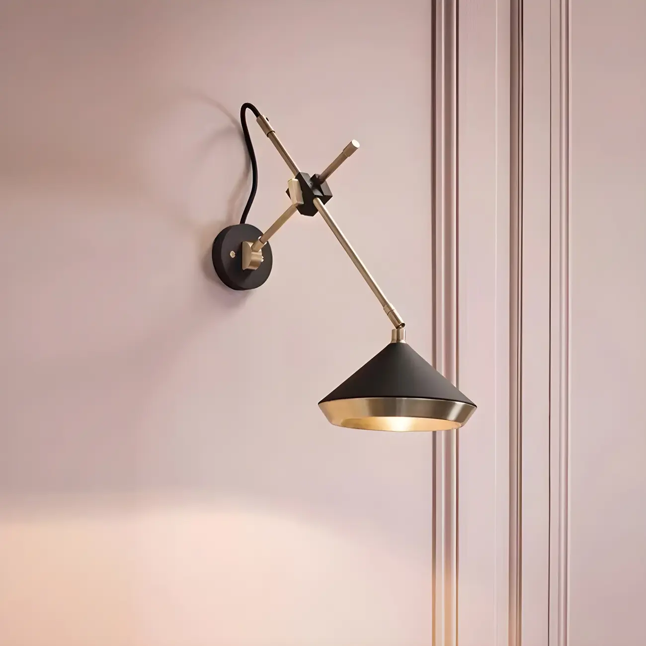 Modern Metal Adjustable Swing Arm Wall Light