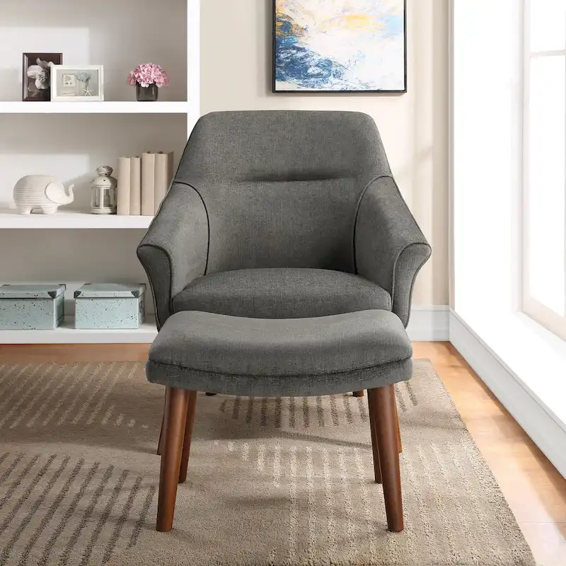 Waneta Chair and Ottoman