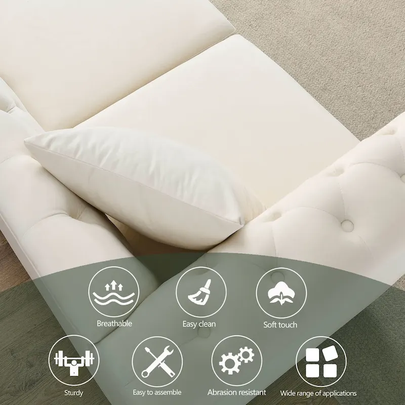 3-Seater Chesterfield Upholstered Tufted Sofa with Rolled Arms and Nailhead