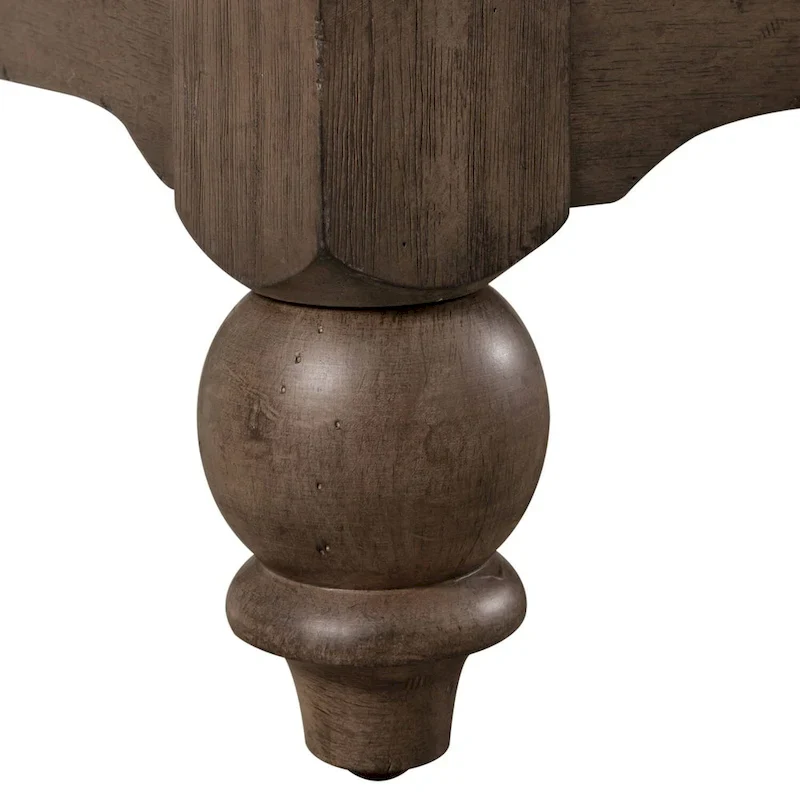 Nightstand - Dusty Taupe, 2 Drawers, Charging Station, Brass Hardware, 28W x 28H, Farmhouse