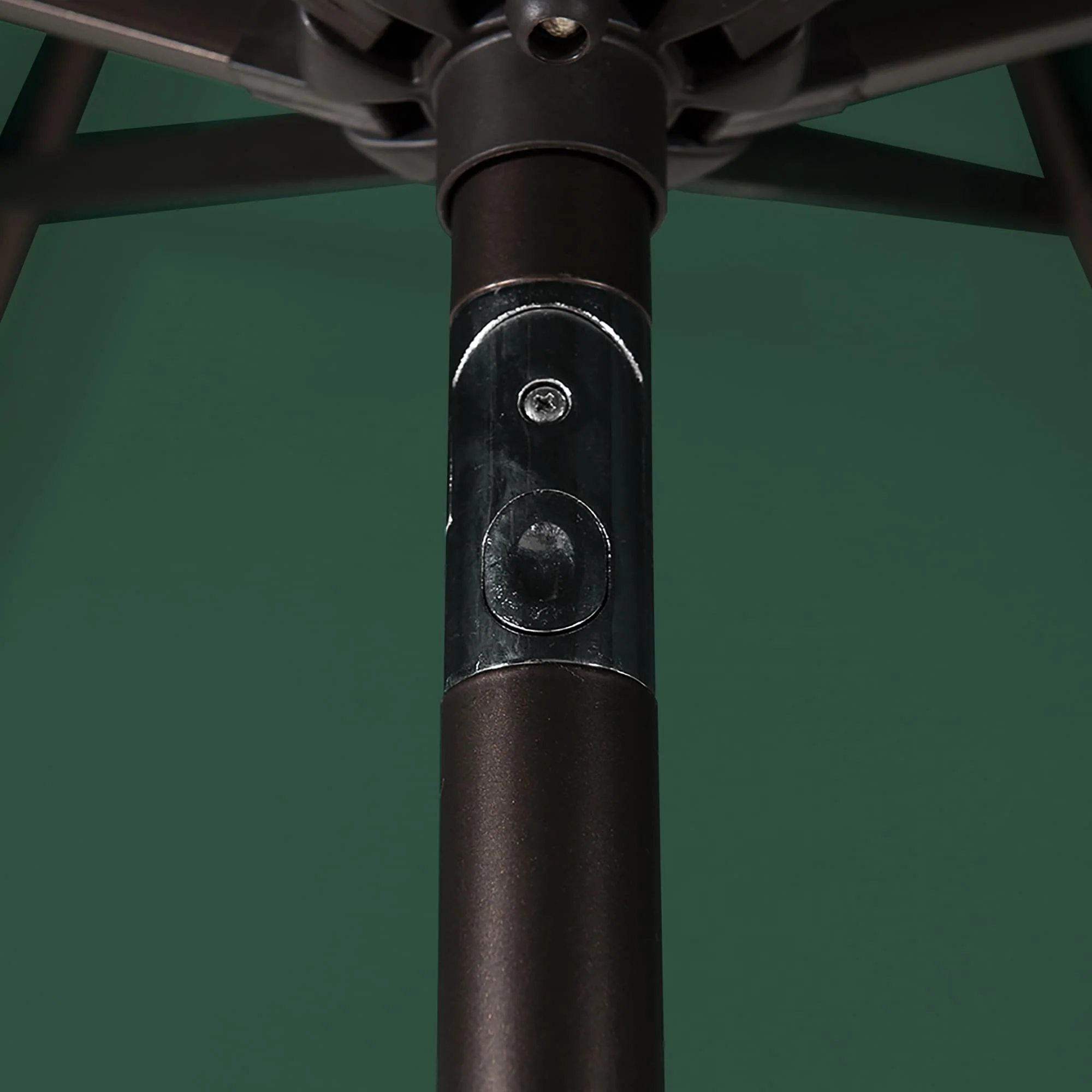 Lopes 9-foot Patio Umbrella with Bronze Finish Base Weight Stand Included