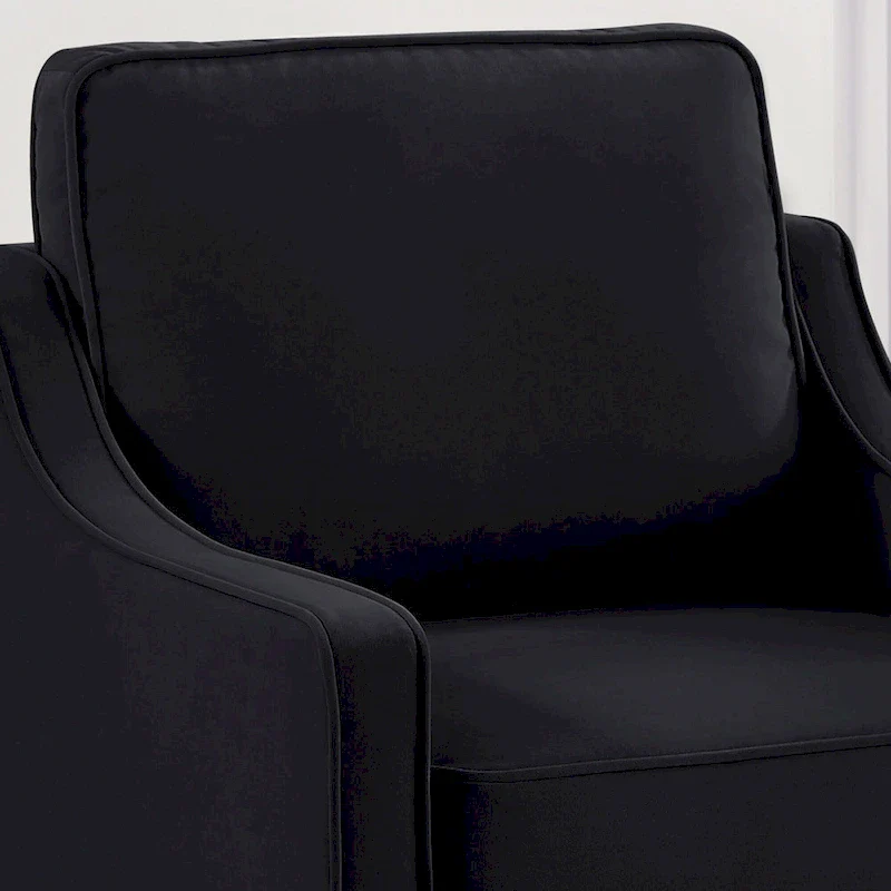 Modern Velvet Upholstered Accent Chair Single Sofa Armchair
