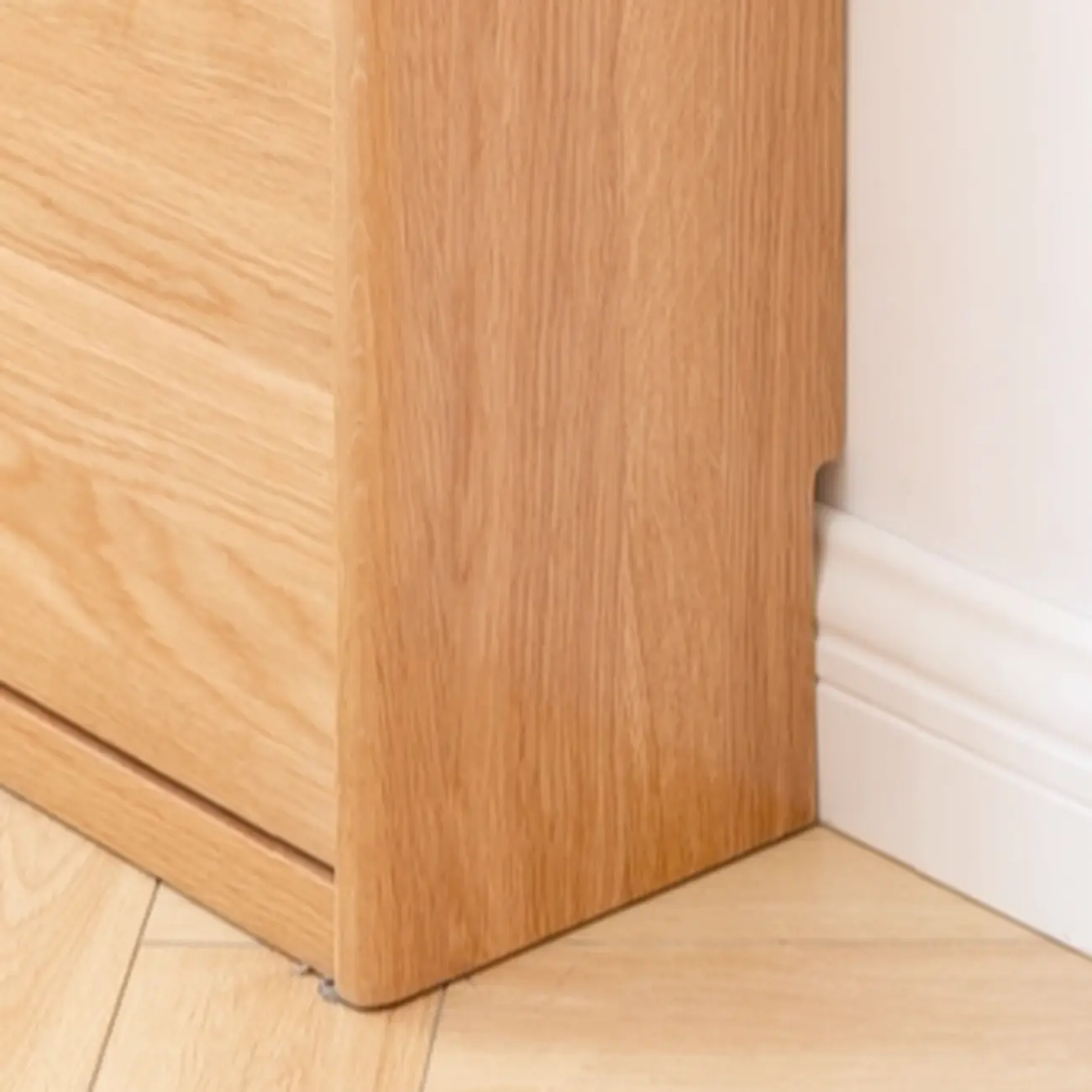 Entryway Oak Drop Front Shoe Cabinet with Display Top