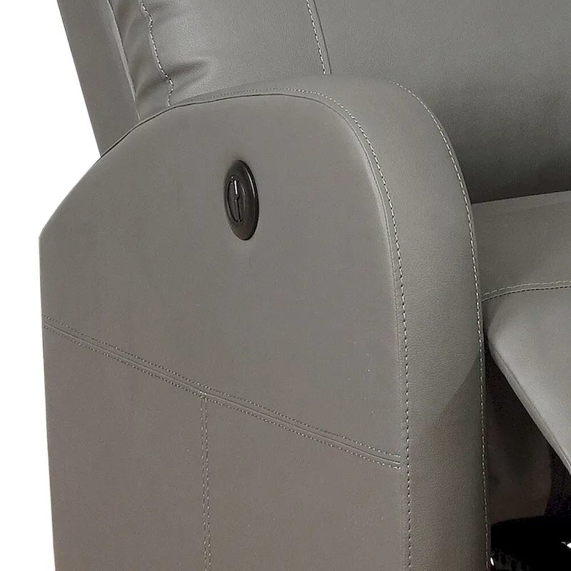 AC Pacific Modern Faux Leather Small Powered Reading Recliner