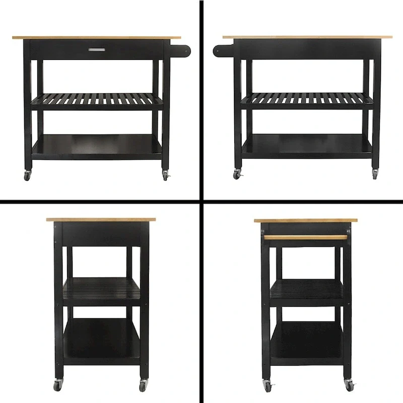 40 Mobile Kitchen Island & Kitchen Cart,with Two Lockable Wheels