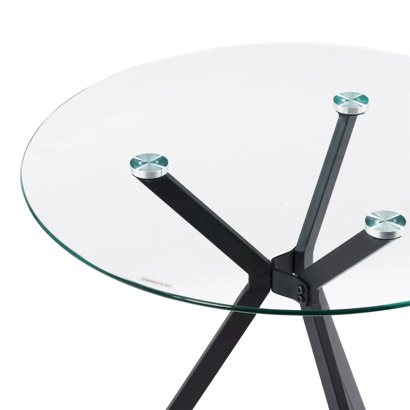 Eliana Glass Top Bistro Table
