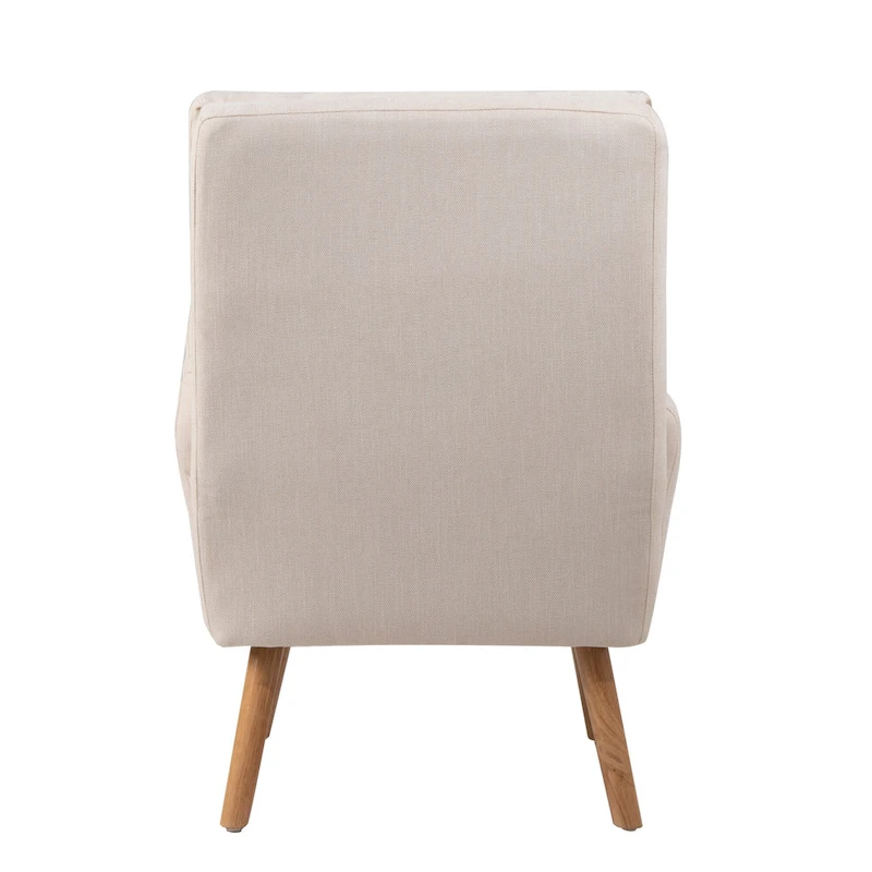 Fabric Armchair Accent Chair with Ottoman Set