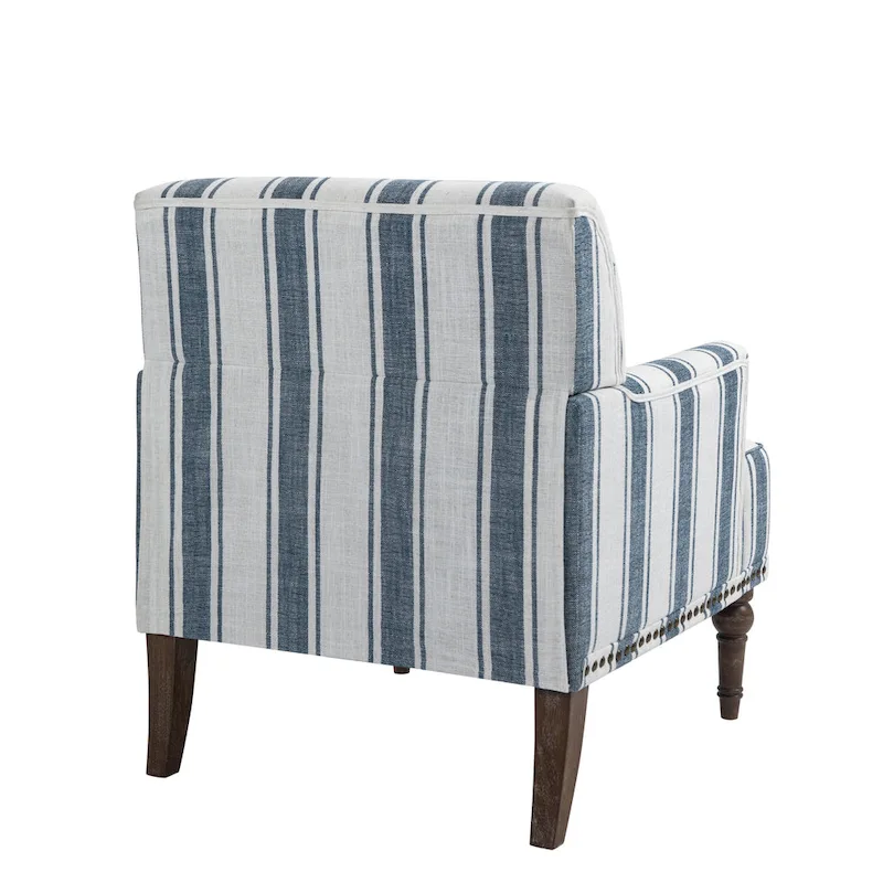 Traditional Upholstered Stripe Accent Chair Modern Armchair