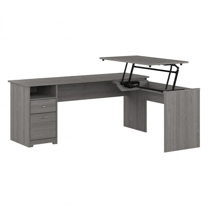 72W 3-position L-shaped Sit to Stand Desk by Bush Furniture