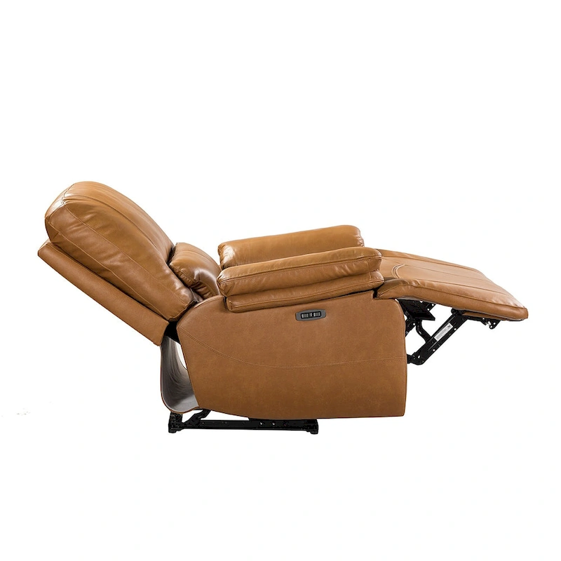 Clara Genuine Leather Power Recliner with Cushion Padded, Set of 2