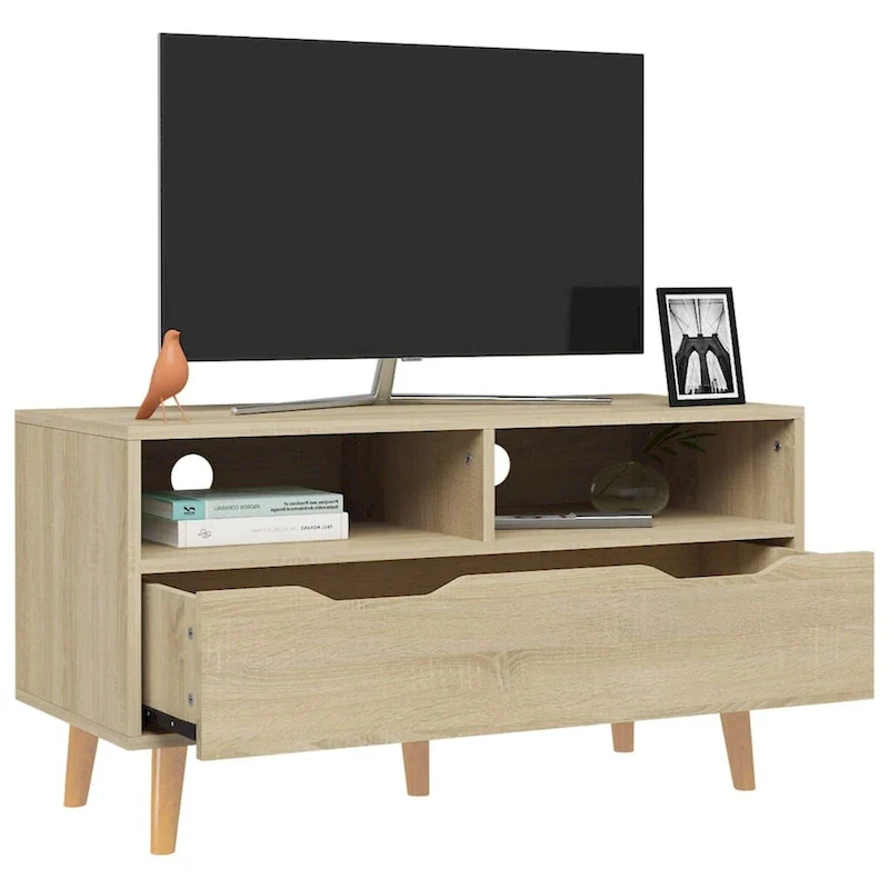 vidaXL TV Stand TV Console Sideboard TV Unit Home Media Unit Engineered Wood - 35.4  x 15.7  x 19.1