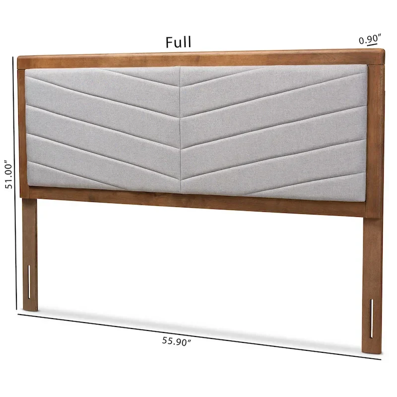 Modern Minimalist Wooden Headboard — Light Gray