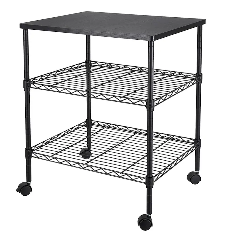3 Tiers Rolling Storage Rack,Microwave Cart on Wheels