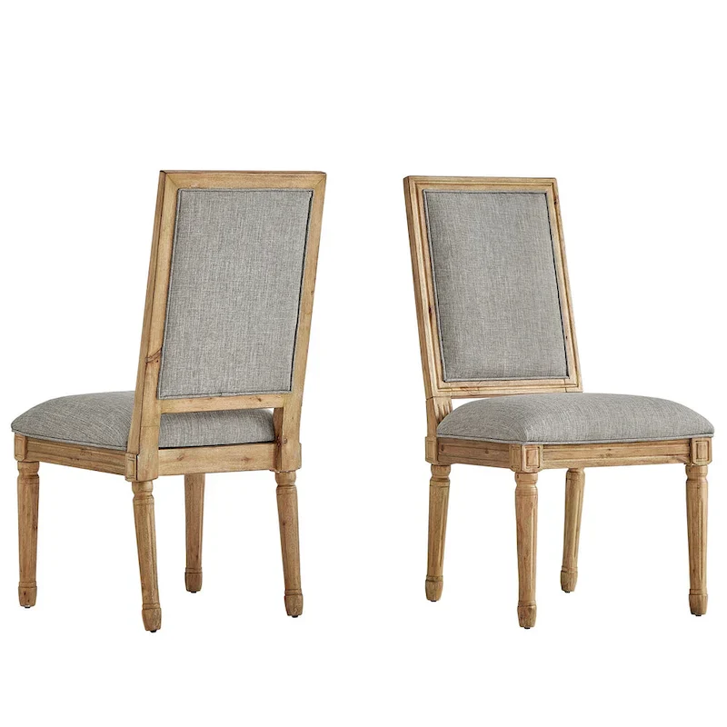 Deana Rectangular Linen Dining Chairs (Set of 2) by iNSPIRE Q Artisan
