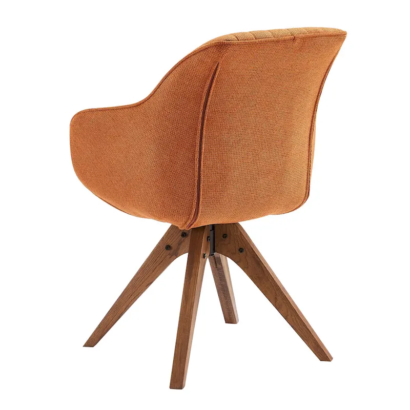Art Leon Modern Wood Swivel Chair with Oak Legs