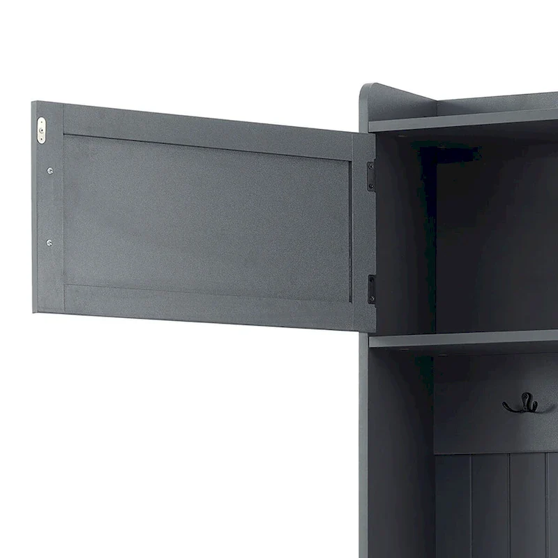 Multi-Functional Freestanding Wooden 4-in-1 Modular Hall Tree