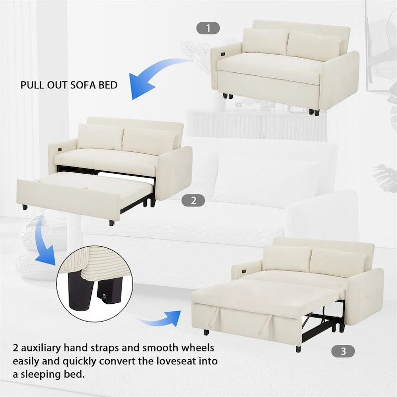 Pull-out Sofa Bed Convertible Couch