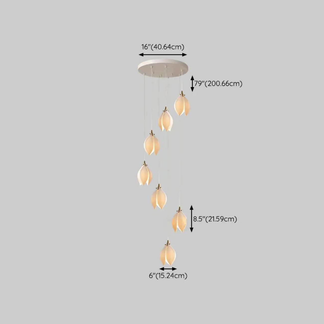 Elegant Ceramic Bud Shape LED Pendant Lamp