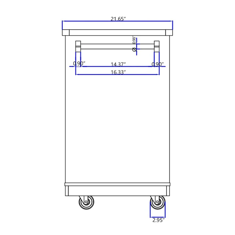 Rolling Kitchen Island Kitchen island Cart Spice Rack Kitchen Cart - 46.00L * 21.70W * 35.62H