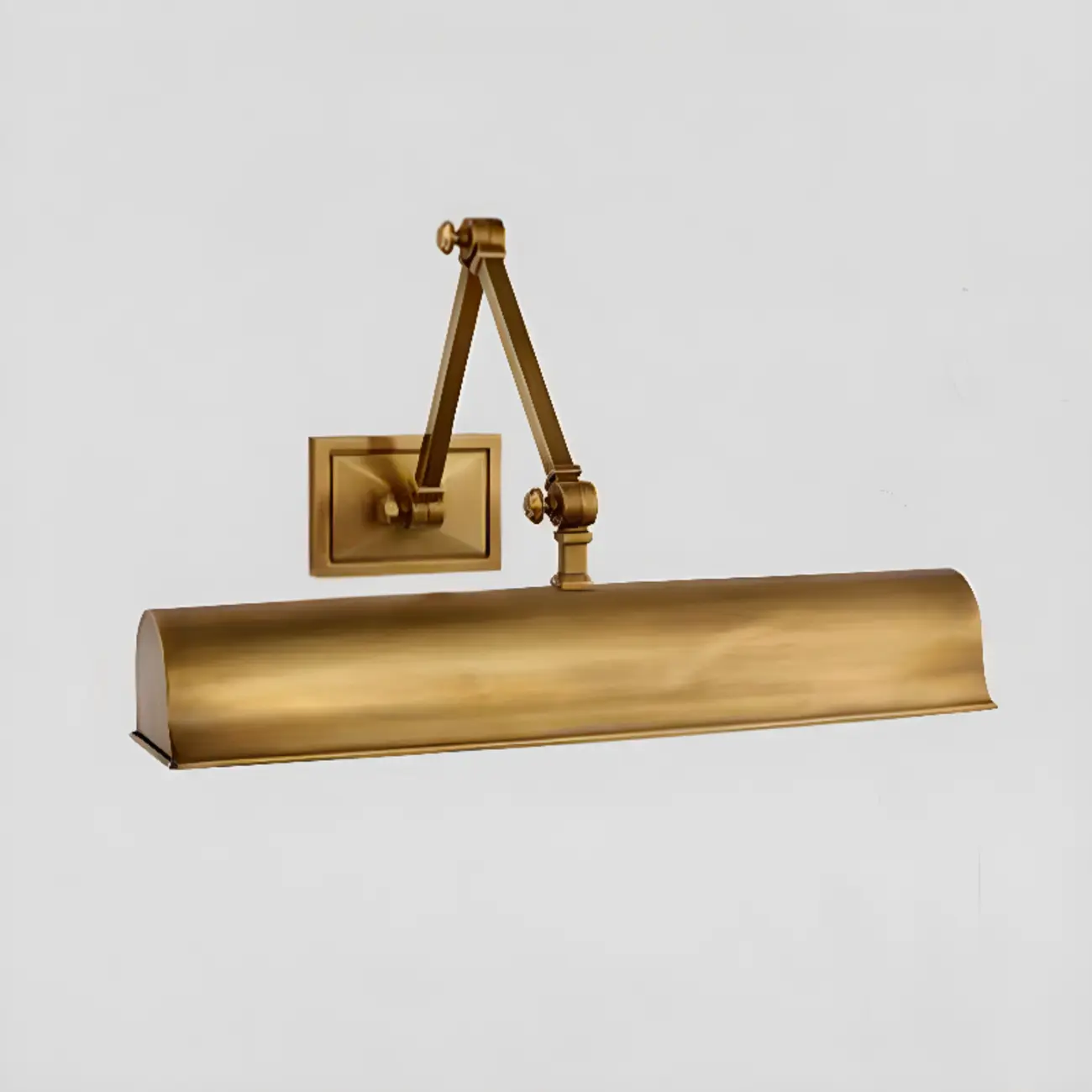 2-Light Metal Swing Arm Wall Light with Long Shade