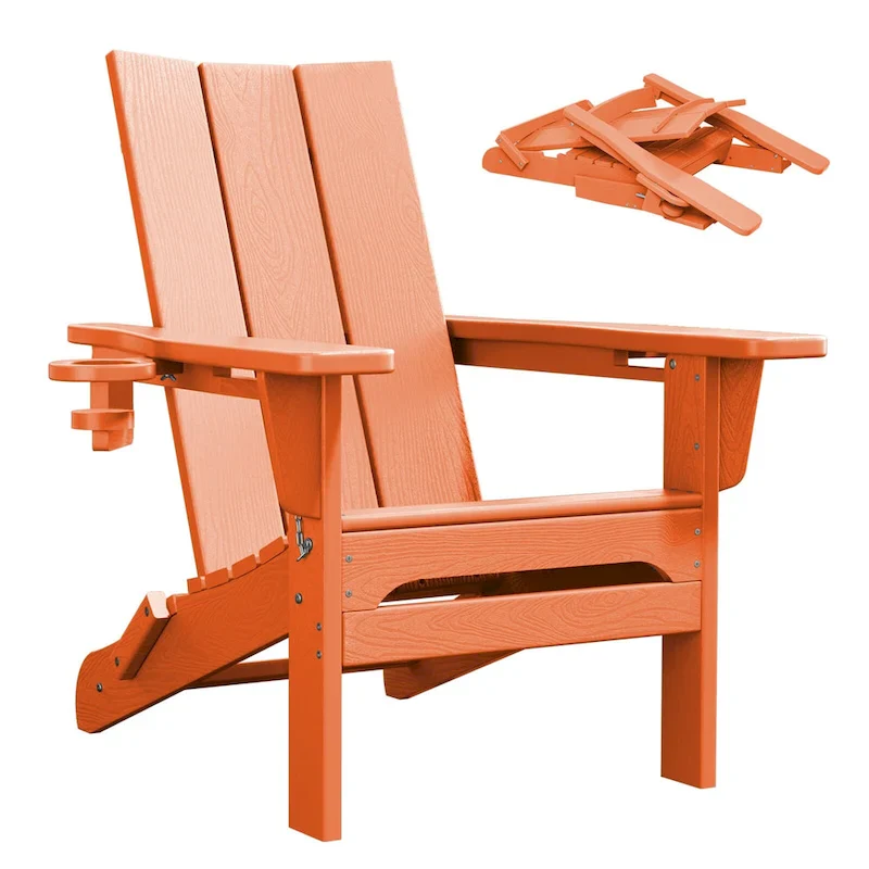 HDPE Modern All weather Adirondack Chairs with Cup-holders