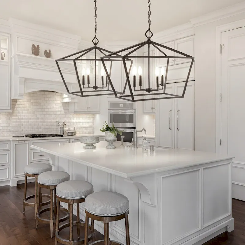 Floyd 4-Light Adjustable Iron Rustic Glam LED Pendant, by JONATHAN Y