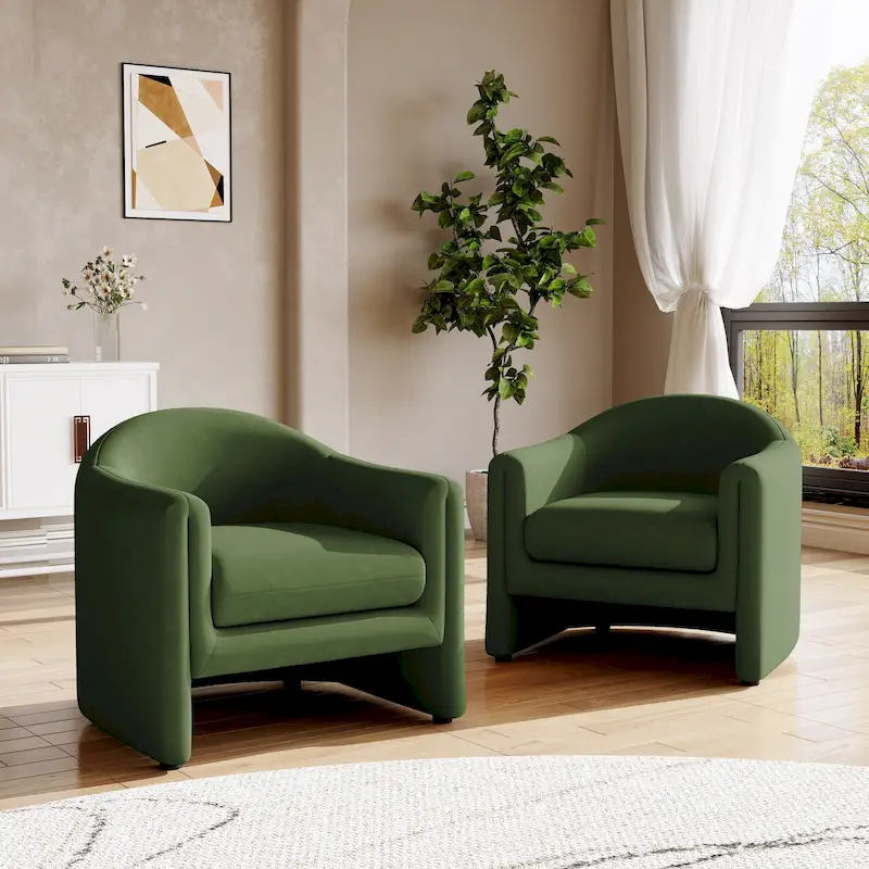 Modern 32.3 wide Upholstered Accent Chairs Set of 2