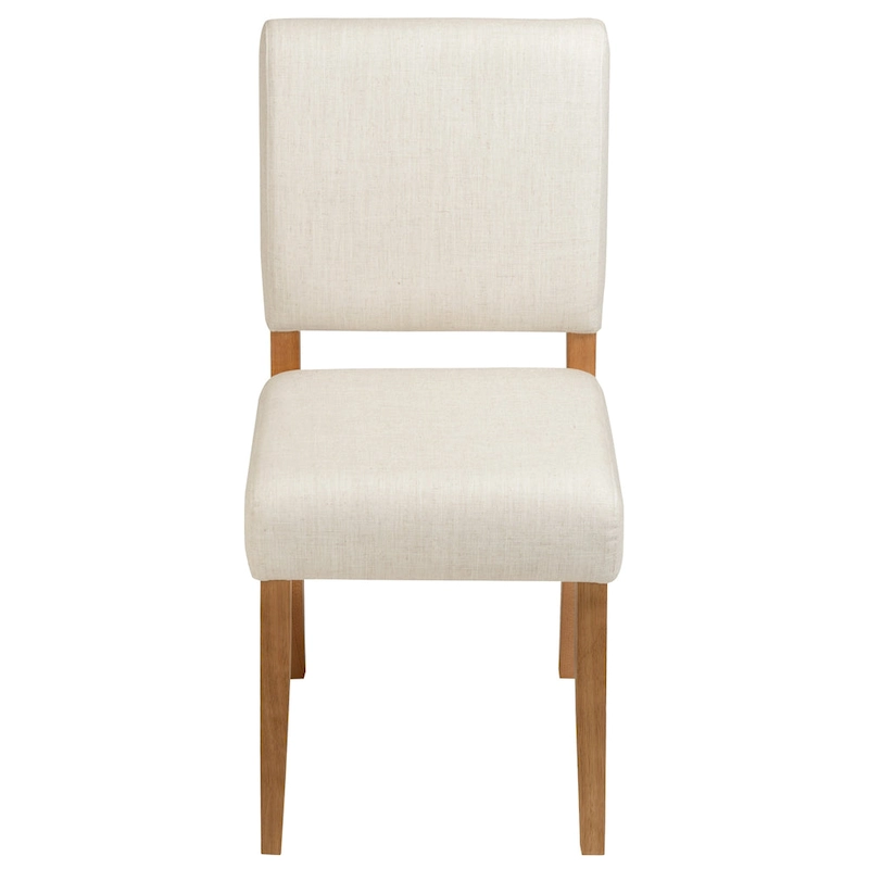 Leick Home Upholstered Back Dining Chair with Wood Base Set of 2